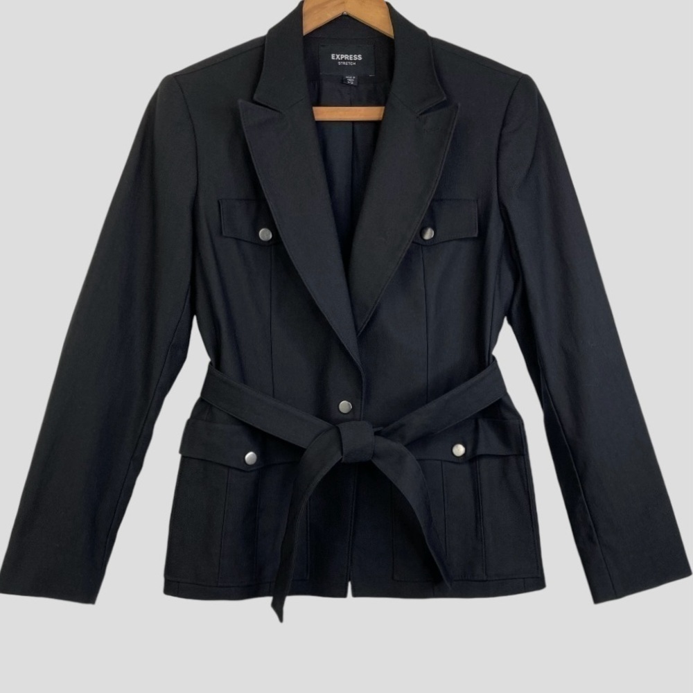 Vintage Express Women’s Military Style Utility Blazer Jacket Power Dressing Sz.S - Picture 1 of 9